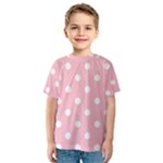 Polka Dots - White on Pink Kid s Sport Mesh Tee