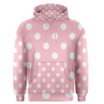 Polka Dots - White on Pink Men s Pullover Hoodie