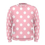 Polka Dots - White on Pink Men s Sweatshirt