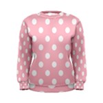 Polka Dots - White on Pink Women s Sweatshirt