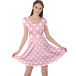 Polka Dots - White on Pink Cap Sleeve Dress