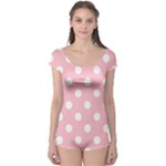 Polka Dots - White on Pink Boyleg Leotard (Ladies)