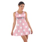 Polka Dots - White on Pink Cotton Racerback Dress