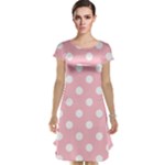 Polka Dots - White on Pink Cap Sleeve Nightdress