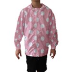 Polka Dots - White on Pink Hooded Wind Breaker (Kids)