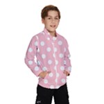 Polka Dots - White on Pink Wind Breaker (Kids)