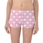 Polka Dots - White on Pink Reversible Boyleg Bikini Bottoms