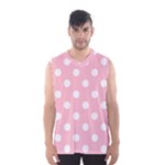 Polka Dots - White on Pink Men s Basketball Tank Top