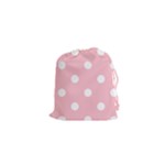 Polka Dots - White on Pink Drawstring Pouch (XS)