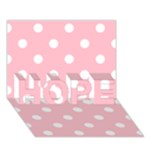 Polka Dots - White on Pink HOPE 3D Greeting Card (7x5)