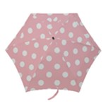 Polka Dots - White on Pink Mini Umbrella