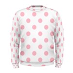 Polka Dots - Pink on White Men s Sweatshirt