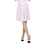 Polka Dots - Pink on White A-Line Skirt