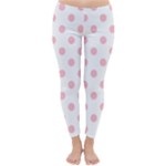 Polka Dots - Pink on White Winter Leggings
