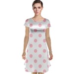 Polka Dots - Pink on White Cap Sleeve Nightdress