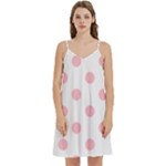 Polka Dots - Pink on White Women s Reversible Sports Bra with Border