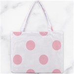 Polka Dots - Pink on White Mini Tote Bag