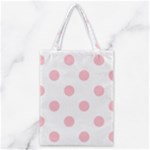 Polka Dots - Pink on White Classic Tote Bag