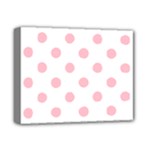 Polka Dots - Pink on White Deluxe Canvas 14  x 11  (Stretched)