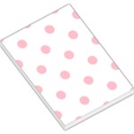Polka Dots - Pink on White Large Memo Pads