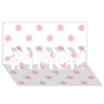 Polka Dots - Pink on White #1 MOM 3D Greeting Cards (8x4)