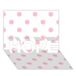 Polka Dots - Pink on White HOPE 3D Greeting Card (7x5)