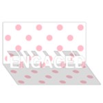 Polka Dots - Pink on White ENGAGED 3D Greeting Card (8x4)