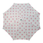 Polka Dots - Pink on White Golf Umbrella