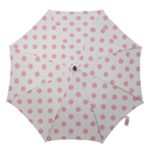Polka Dots - Pink on White Hook Handle Umbrella (Small)