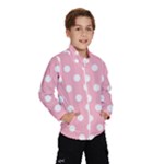Polka Dots - White on Cherry Blossom Pink Wind Breaker (Kids)