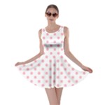 Polka Dots - Cherry Blossom Pink on White Skater Dress