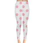 Polka Dots - Cherry Blossom Pink on White Women s Leggings