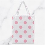 Polka Dots - Cherry Blossom Pink on White Classic Tote Bag