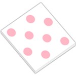 Polka Dots - Cherry Blossom Pink on White Small Memo Pads