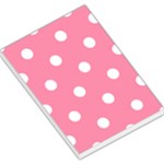 Polka Dots - White on Flamingo Pink Large Memo Pads