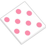 Polka Dots - Flamingo Pink on White Small Memo Pads
