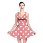 Polka Dots - White on Coral Pink Reversible Skater Dress