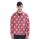 Polka Dots - White on Coral Pink Wind Breaker (Men)