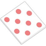 Polka Dots - Coral Pink on White Small Memo Pads