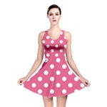 Polka Dots - White on Dark Pink Reversible Skater Dress