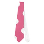 Polka Dots - White on Dark Pink Necktie (One Side)