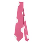 Polka Dots - White on Dark Pink Necktie (Two Side)