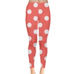 Polka Dots - White on Pastel Red Women s Leggings