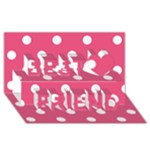 Polka Dots - White on Dark Pink Best Friends 3D Greeting Card (8x4)