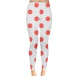 Polka Dots - Pastel Red on White Women s Leggings