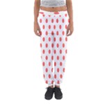 Polka Dots - Pastel Red on White Women s Jogger Sweatpants