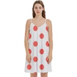 Polka Dots - Pastel Red on White Women s Reversible Sports Bra with Border