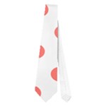 Polka Dots - Pastel Red on White Necktie (One Side)