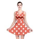 Polka Dots - White on Tomato Red Reversible Skater Dress