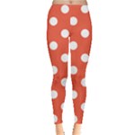 Polka Dots - White on Tomato Red Women s Leggings